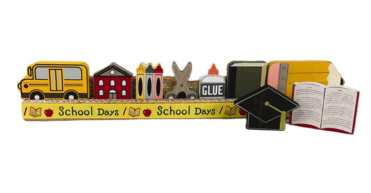 AGSD School Decor - Small Miniature Teacher Gift Theme Tray Decor