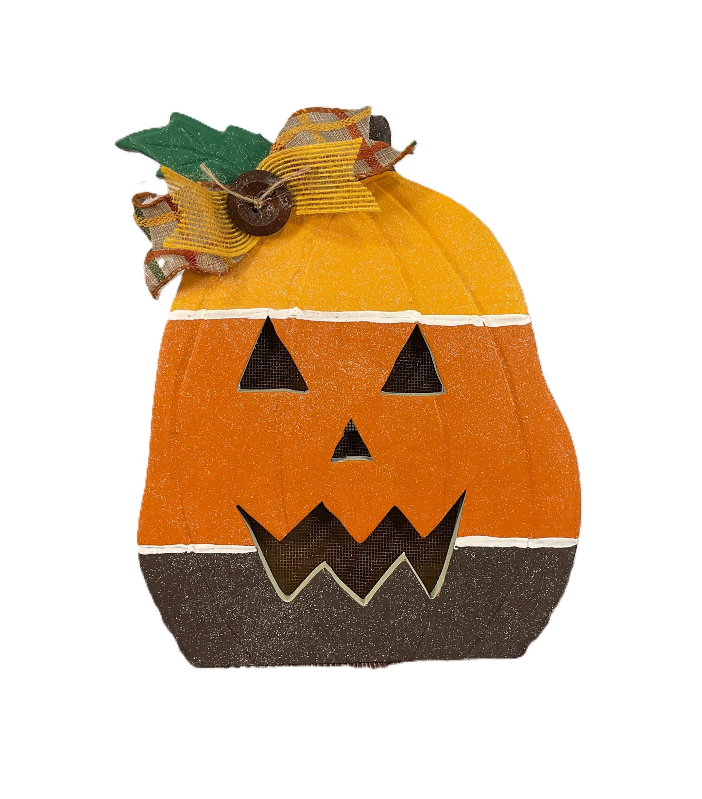 Harvest Jack-O-Lantern Light-Up Pumpkin | Handcrafted Halloween Tabletop Decor