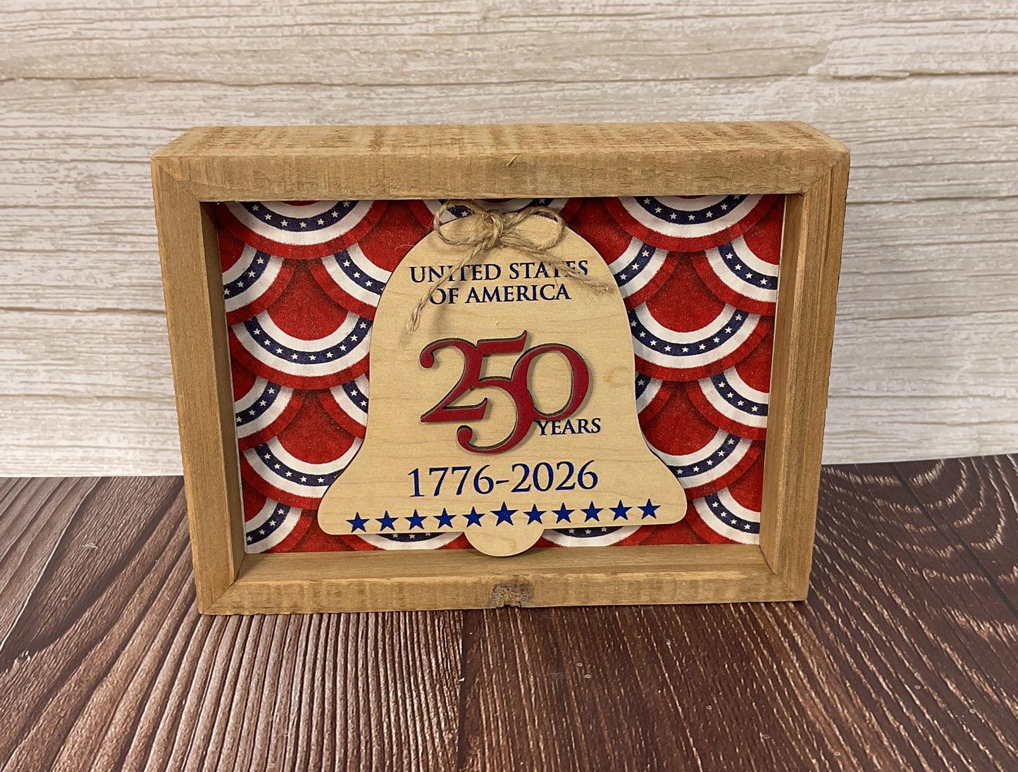 AGSD Patriotic Decor - 250th Anniversary Liberty Bell Sign – Handcrafted July 4th