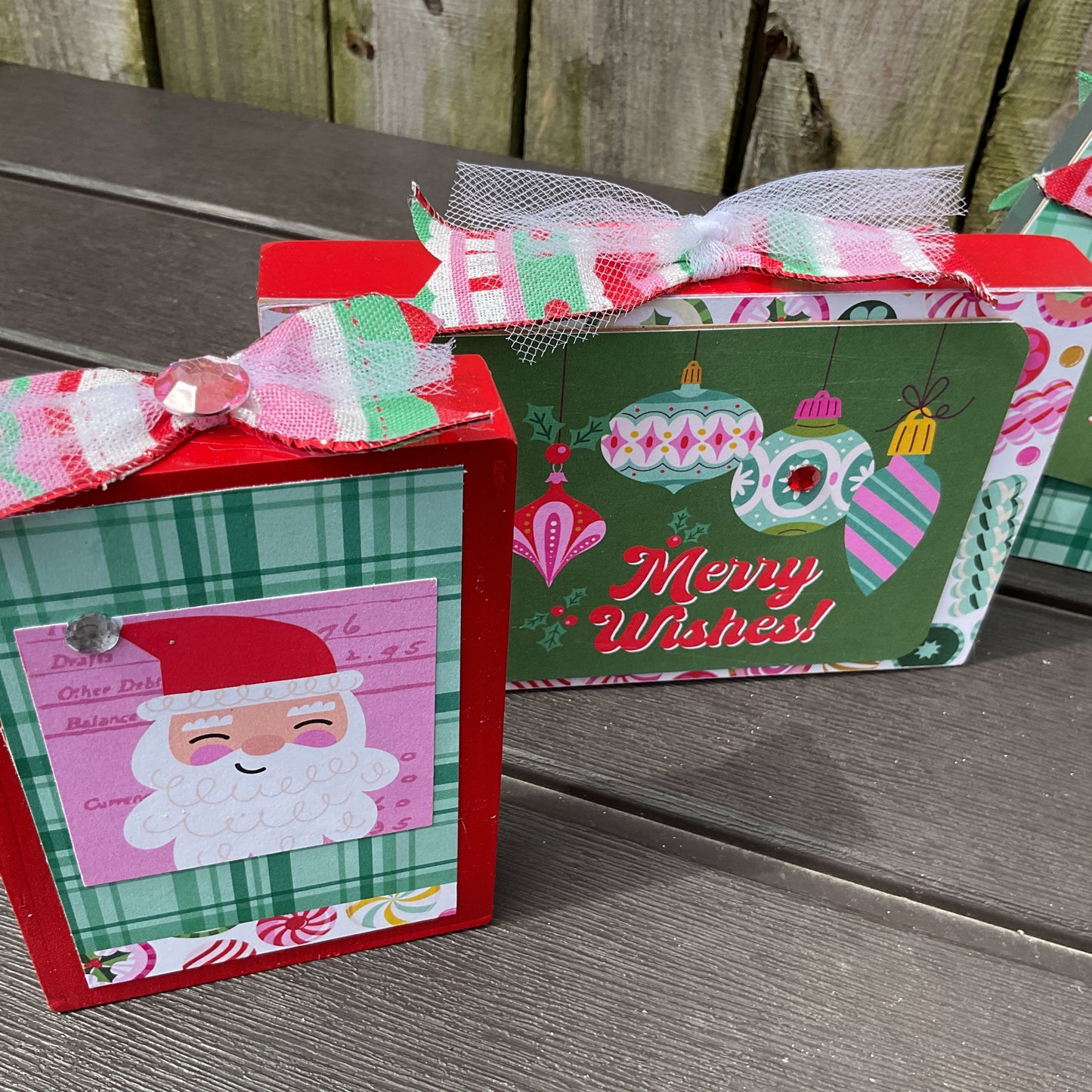 Retro Chunky Christmas Trees & Signs Set of 5 | Pink Blue Teal | Agape Gifts