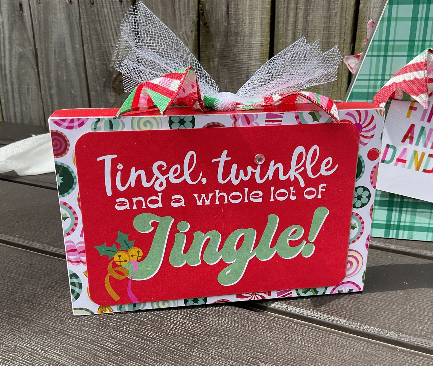 Retro Chunky Christmas Trees & Signs Set of 5 | Pink Blue Teal | Agape Gifts