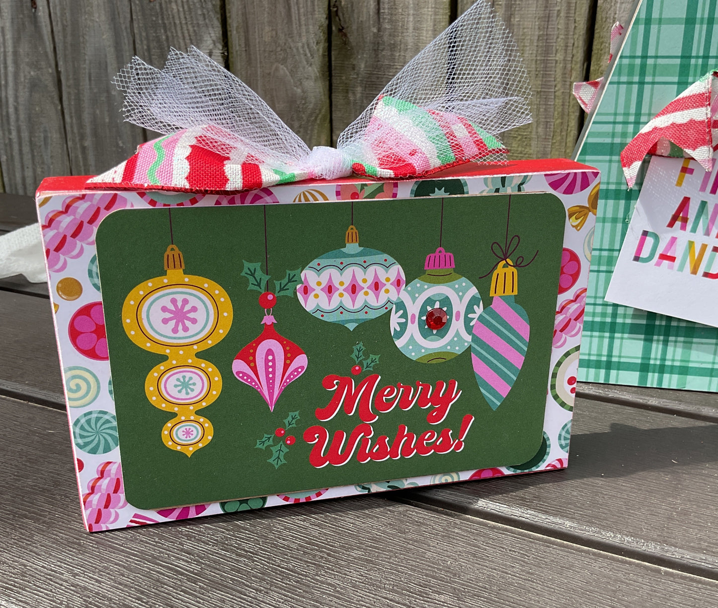 Retro Chunky Christmas Trees & Signs Set of 5 | Pink Blue Teal | Agape Gifts