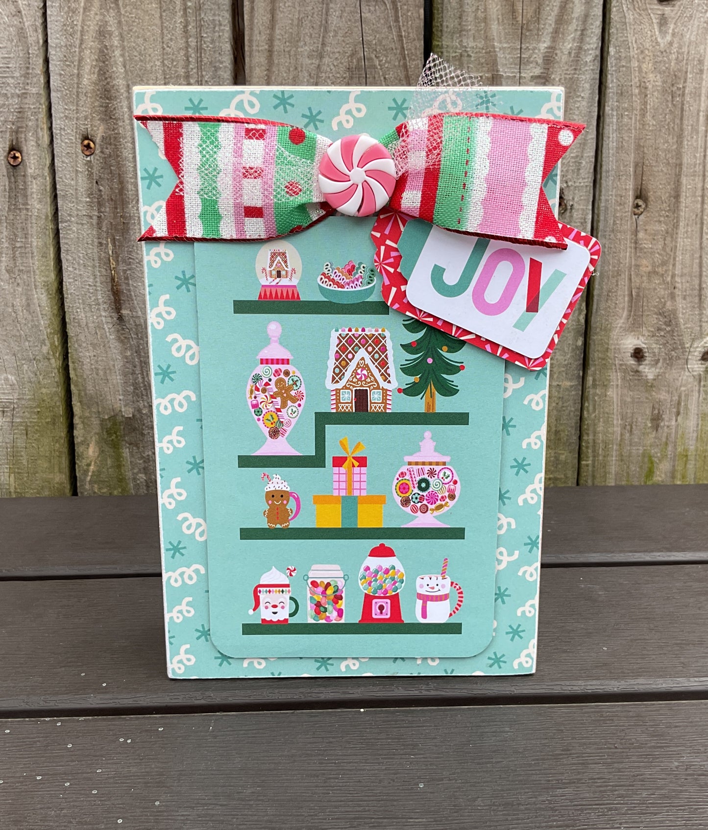 Retro Pastel Hard Candy Box Signs Set of 3 | Handcrafted Christmas Decor
