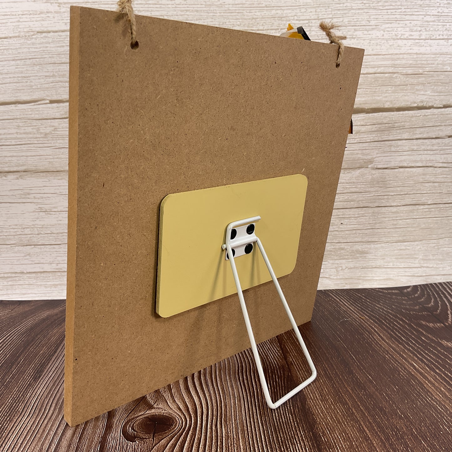 Highland Cow & Calico Cat Candy Corn Halloween Easel Sign | Whimsical Tabletop & Tiered Tray Decor