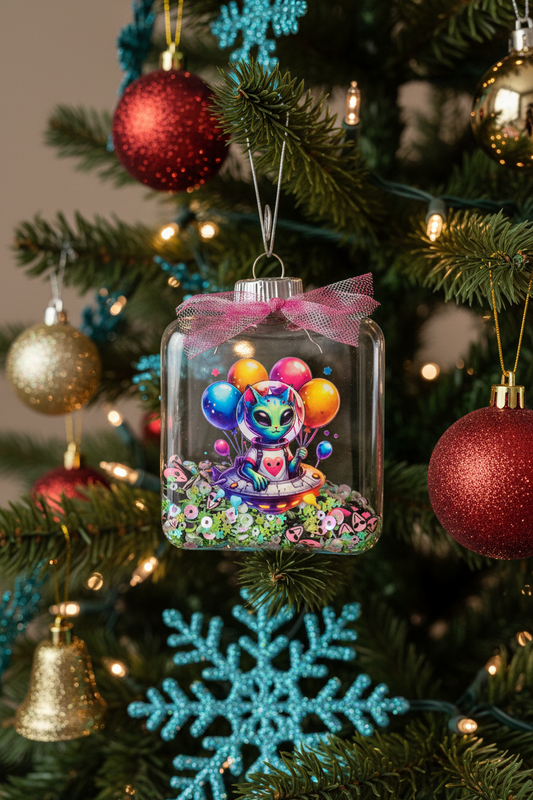 AGSD Home Decor Cat Alien Shaker Ornament – Novelty Acrylic
