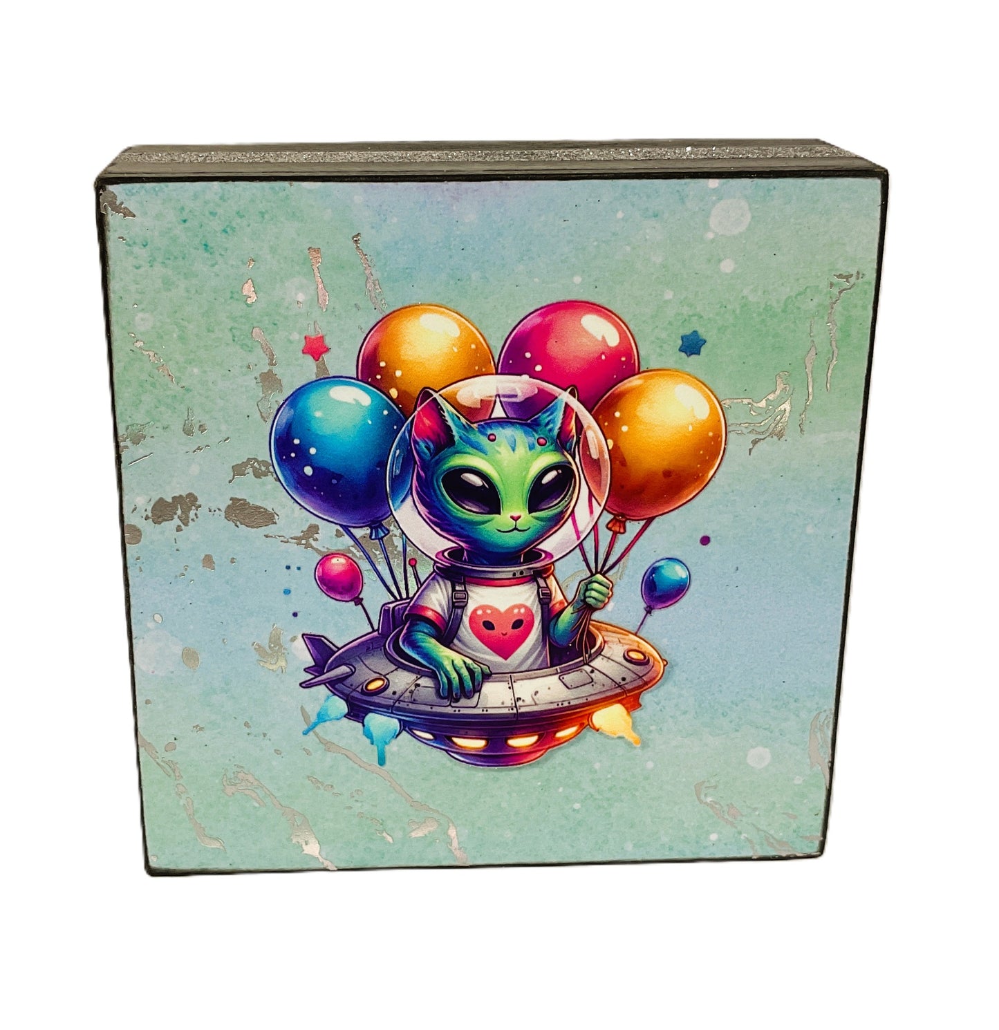 AGSD Home Decor Alien Cat UFO Spaceship Sign – Novelty
