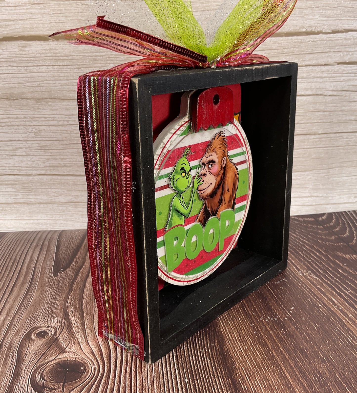 AGSD Christmas Decor - Bigfoot Boop Box Sign | Whimsical Handcrafted