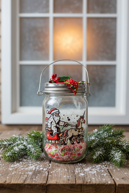 AGSD Christmas Decor - Santa Bigfoot Lighted Mason Jar – Novelty
