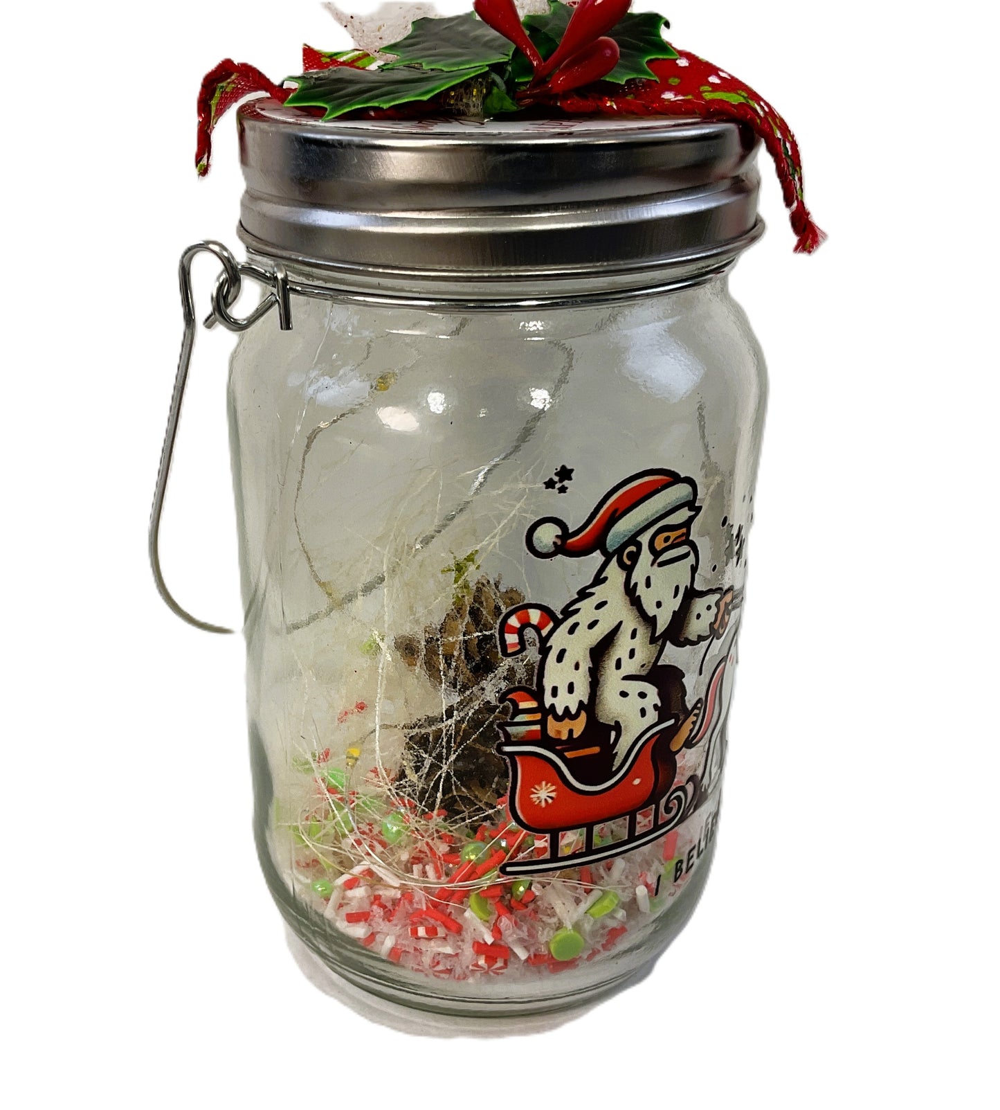 AGSD Christmas Decor - Santa Bigfoot Lighted Mason Jar – Novelty