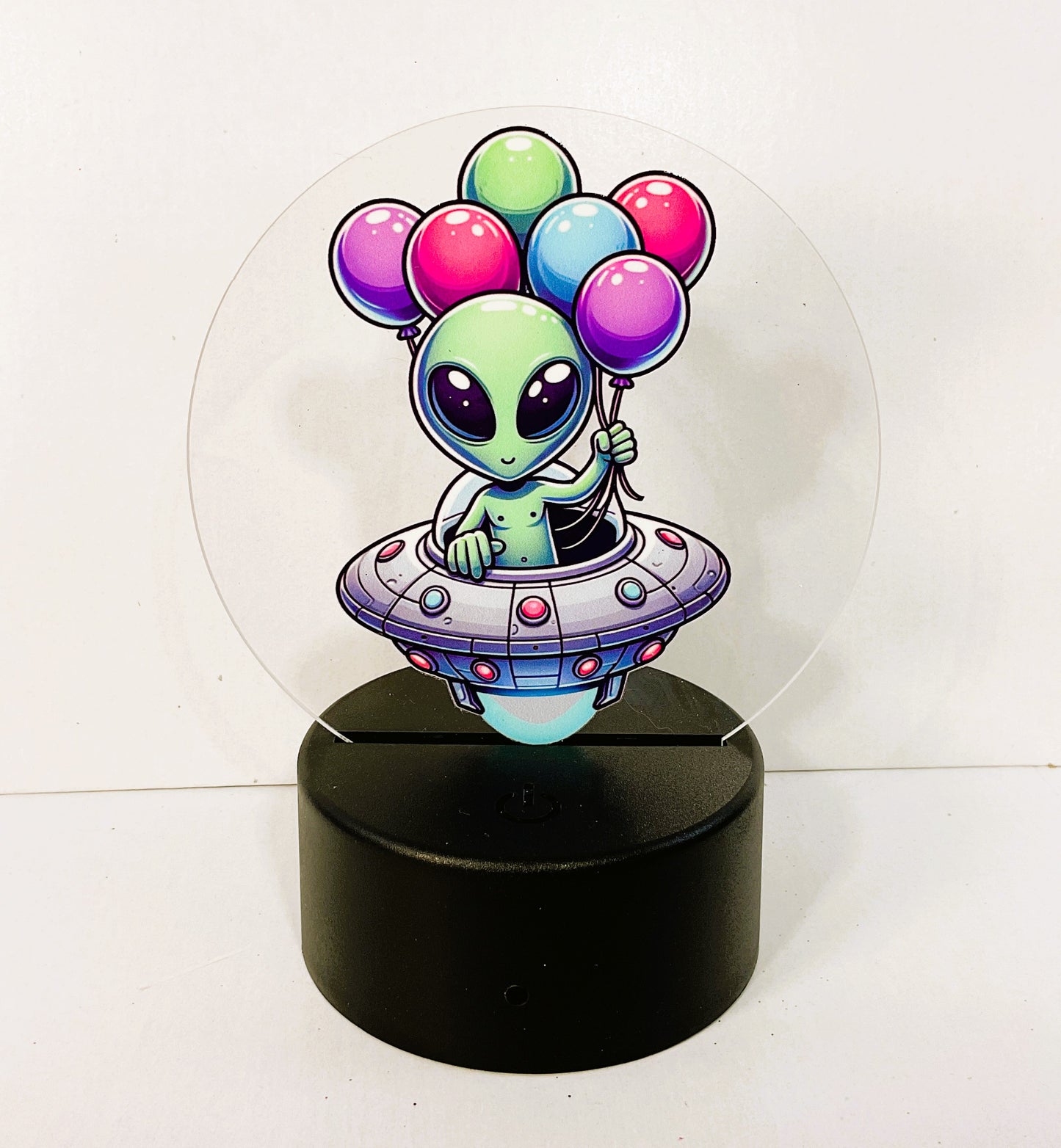 AGSD Home Decor Alien Color-Changing LED Acrylic Sign with Remote & USB