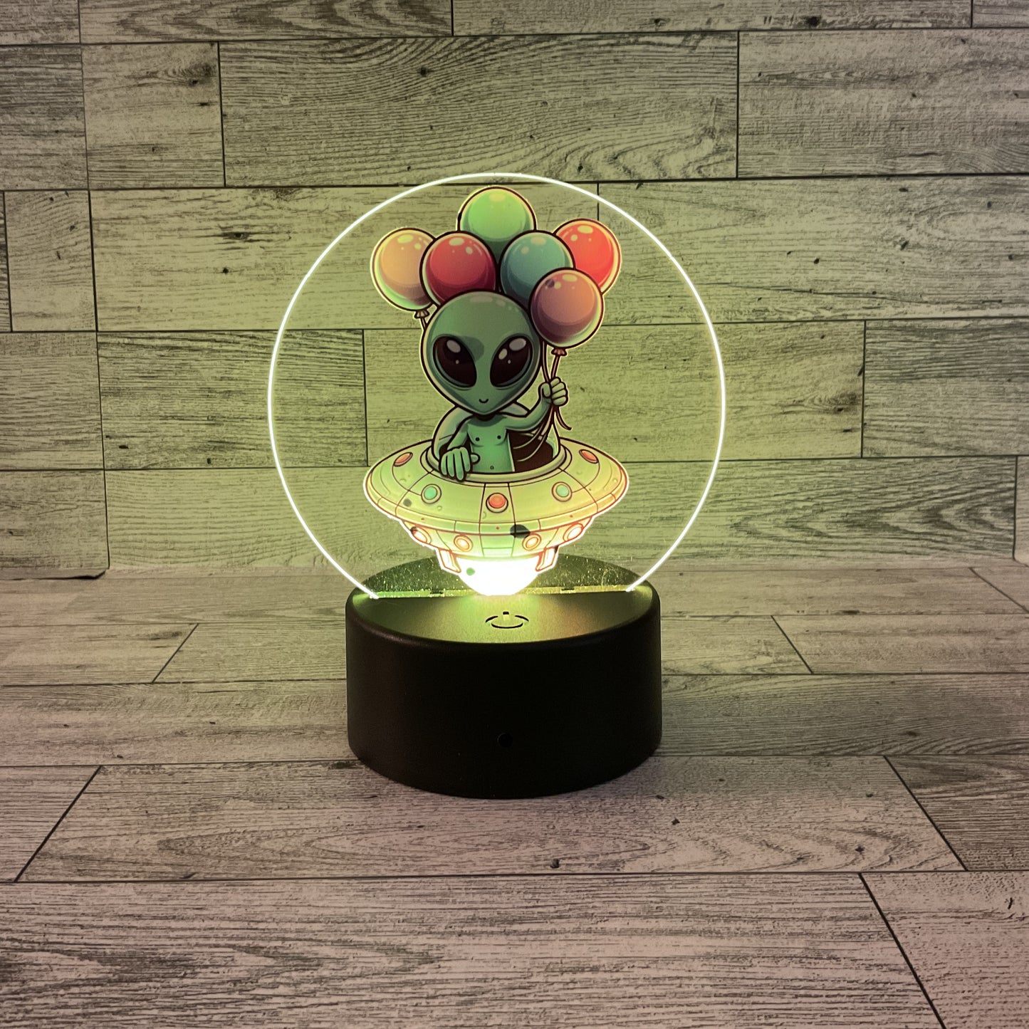 AGSD Home Decor Alien Color-Changing LED Acrylic Sign with Remote & USB