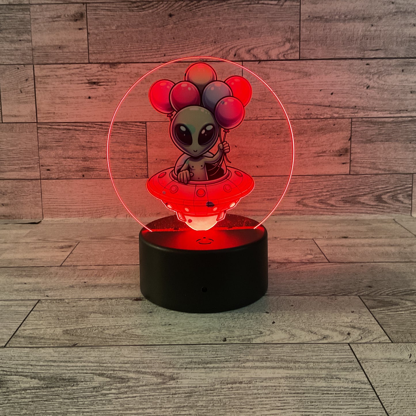AGSD Home Decor Alien Color-Changing LED Acrylic Sign with Remote & USB