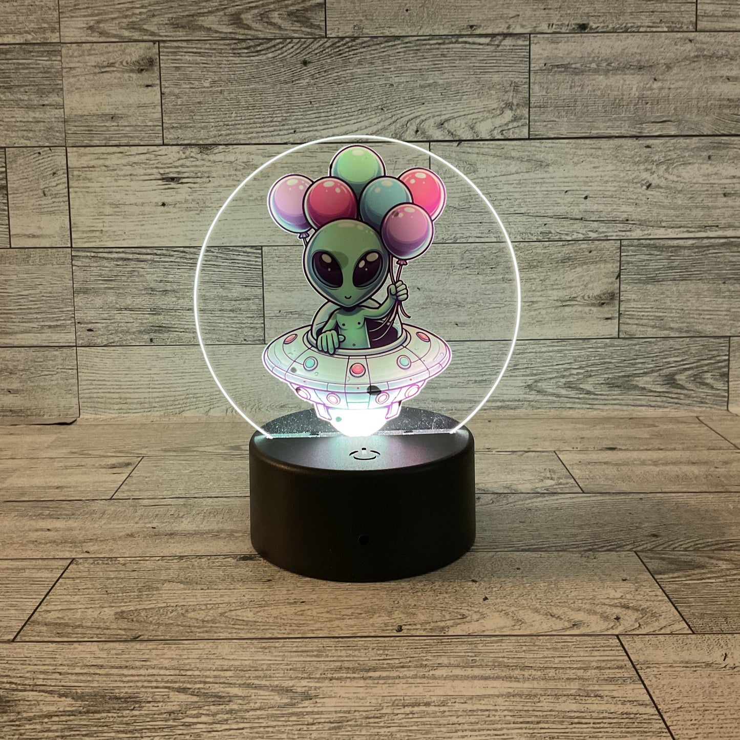 AGSD Home Decor Alien Color-Changing LED Acrylic Sign with Remote & USB