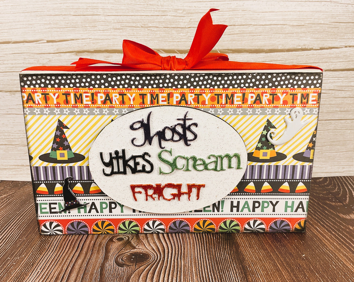 AGSD Halloween Decor - Whimsy Subway Art Layered Box Sign