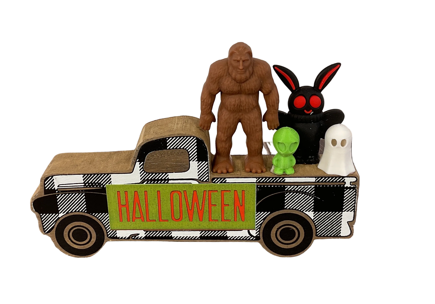 AGSD Halloween Decor - Alien Bigfoot Mothman Ghost Cryptids Truck Sitter