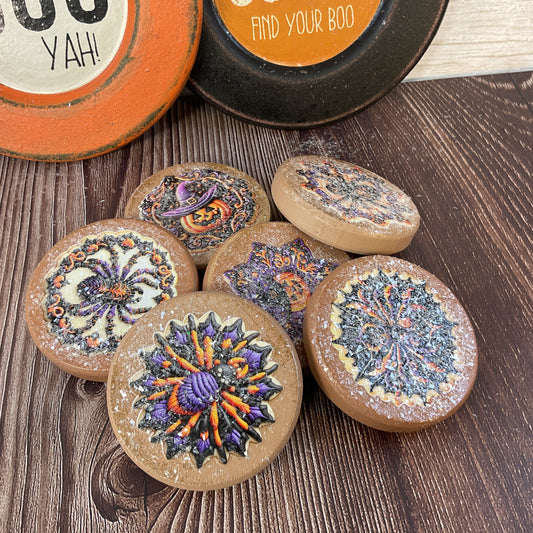 AGSD Halloween Decor - Prim Farmhouse Faux Cookies on Plates