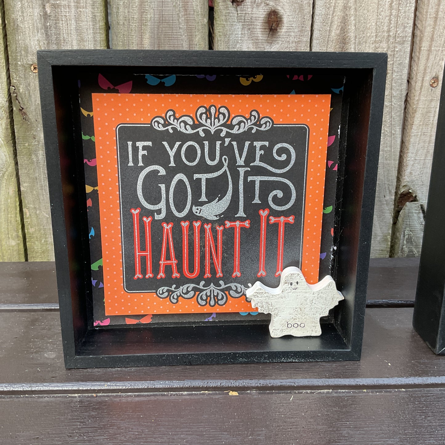 AGSD Halloween Decor - Haunted House Ghost Box Signs 2pc Set