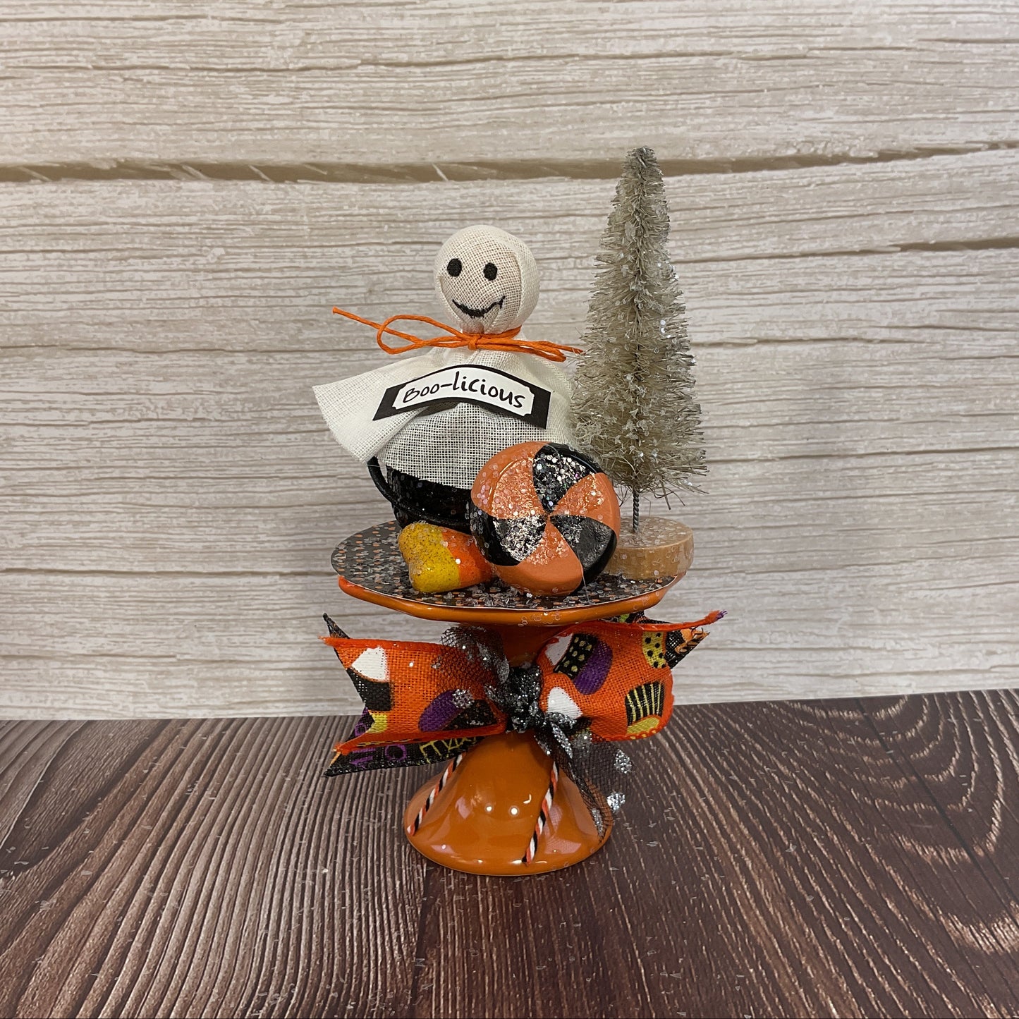 AGSD Halloween Decor - Boo-licious Ghost Figurine on Small Ceramic Stand