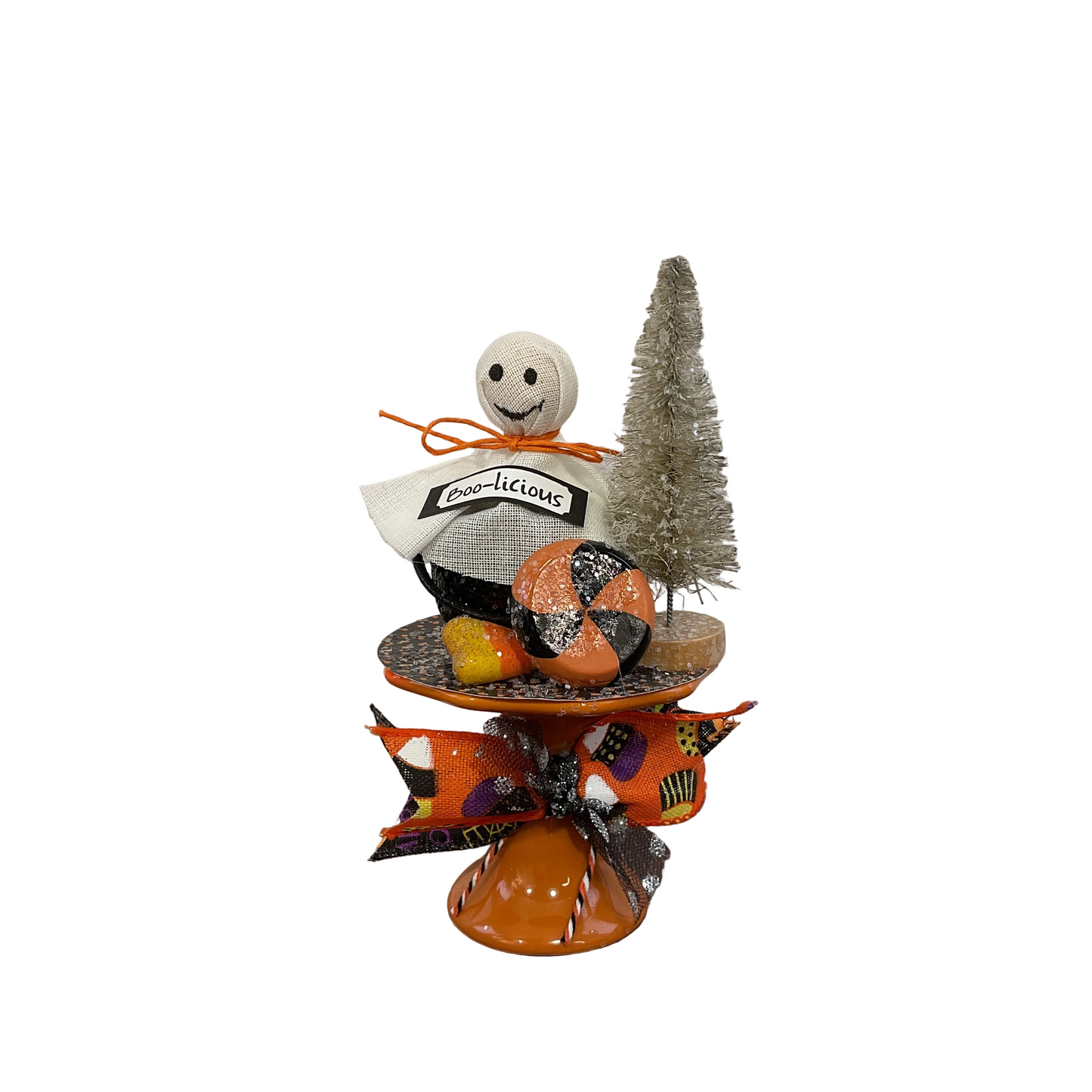 AGSD Halloween Decor - Boo-licious Ghost Figurine on Small Ceramic Stand