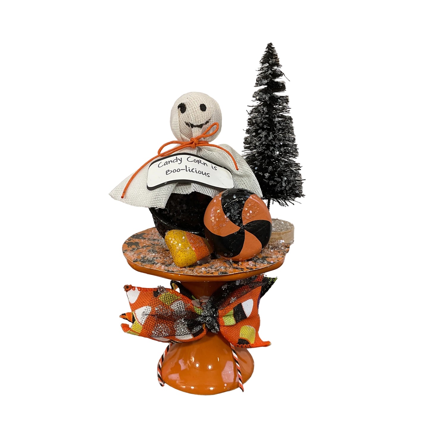 AGSD Halloween Decor - Boo-licious Ghost Figurine on Small Ceramic Stand