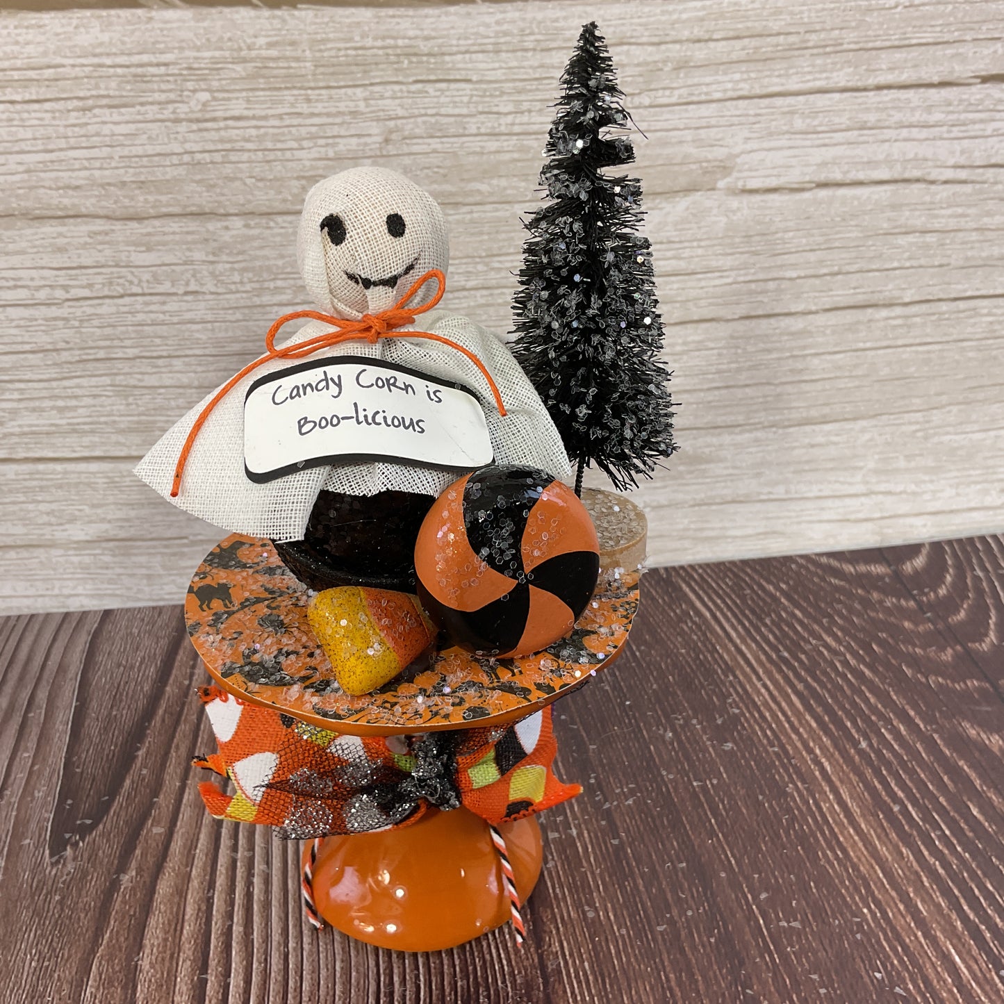 AGSD Halloween Decor - Boo-licious Ghost Figurine on Small Ceramic Stand