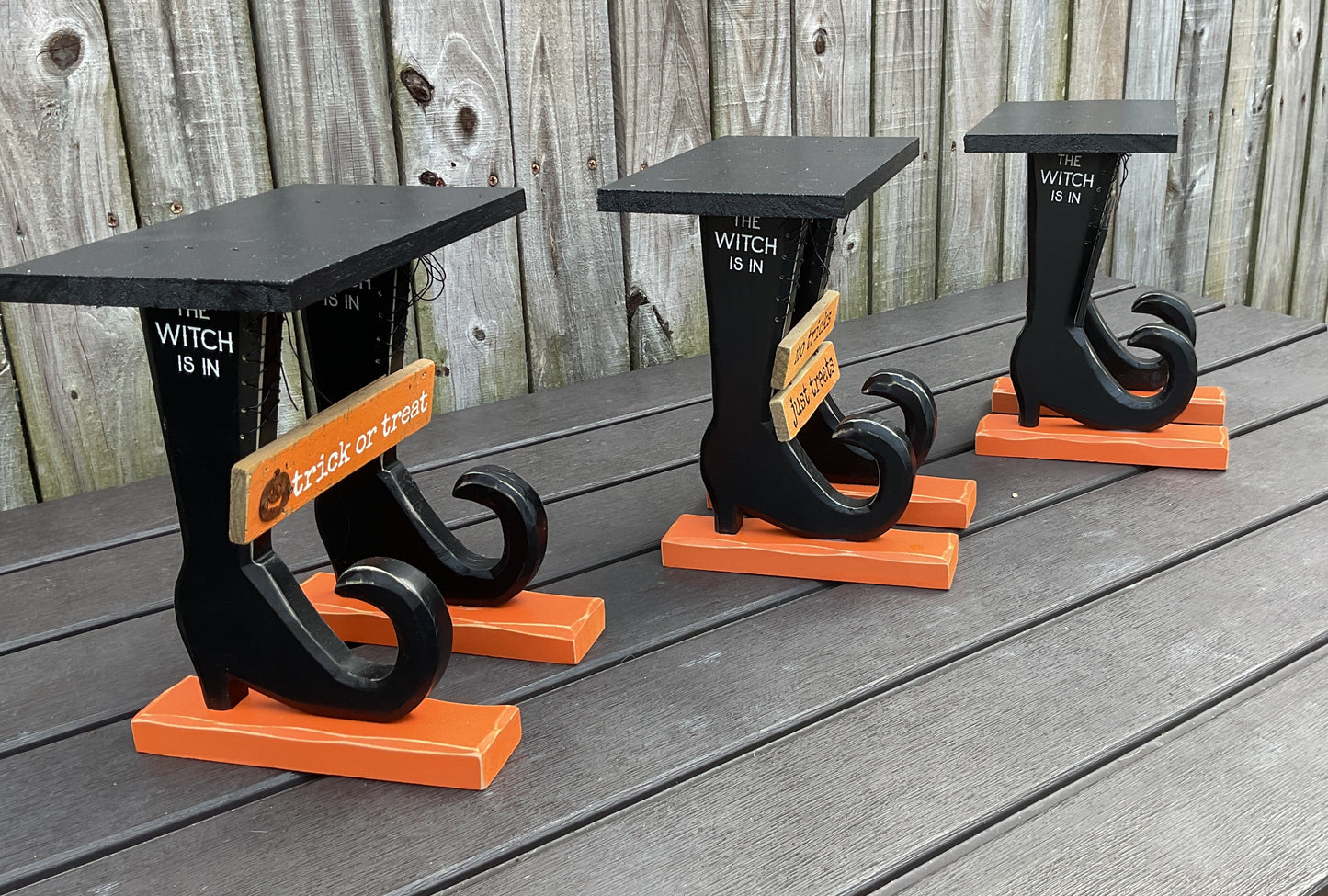 AGSD Halloween Decor - Witch Shoes Boots Candy Table-top Riser Stand