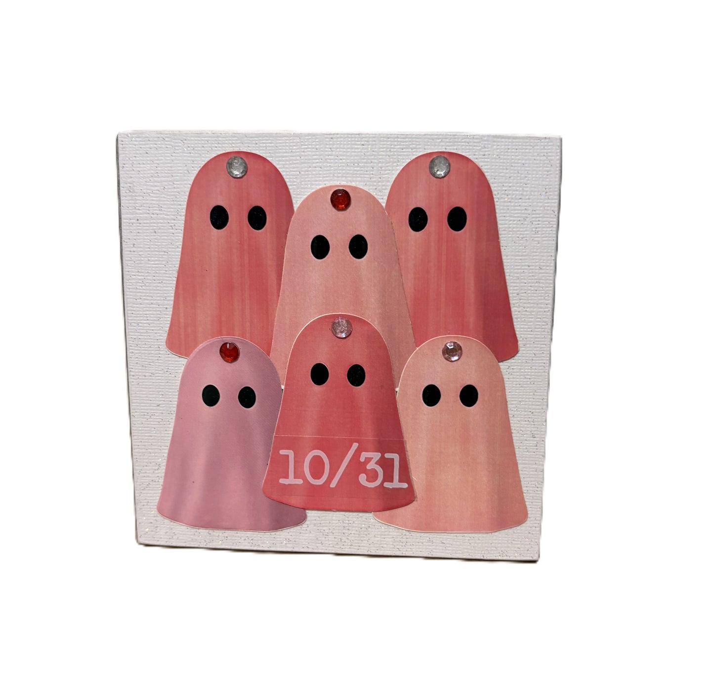 AGSD Halloween Decor - 10/31 Pink Glam Ghost Box Sign