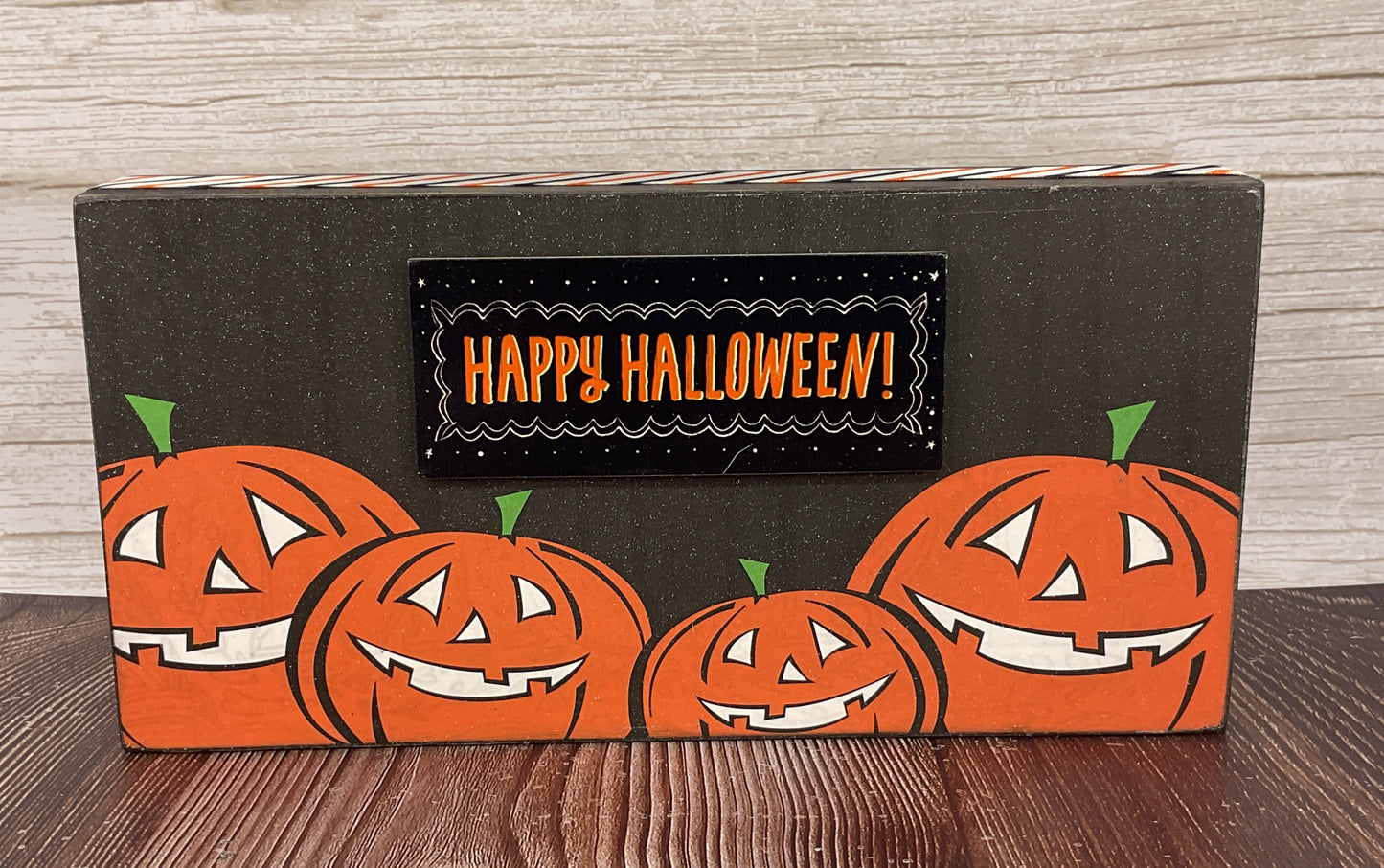 AGSD Halloween Decor - Jack-O-Lantern Pumpkin 3-D Long Box Sign