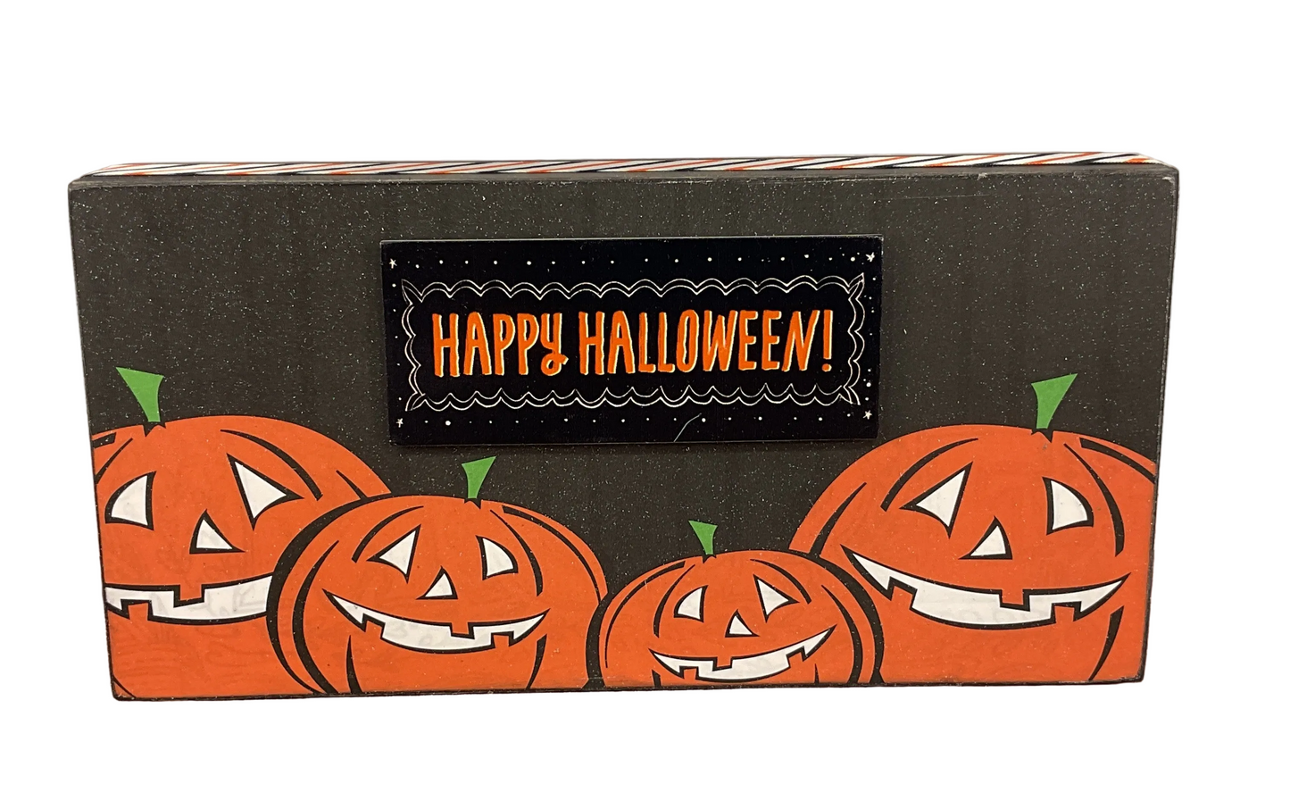 AGSD Halloween Decor - Jack-O-Lantern Pumpkin 3-D Long Box Sign