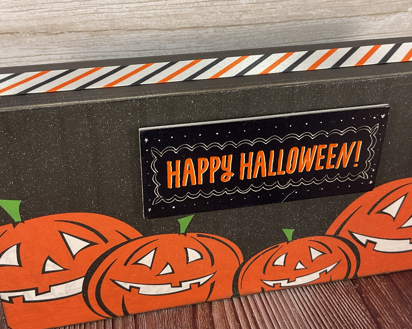AGSD Halloween Decor - Jack-O-Lantern Pumpkin 3-D Long Box Sign