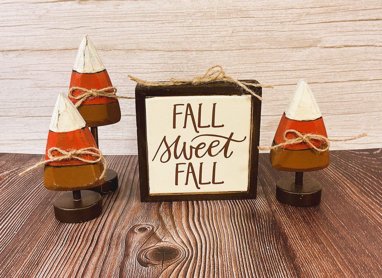 AGSD Fall Decor - Fall Sweet Fall Candy Corn Trees and Sign