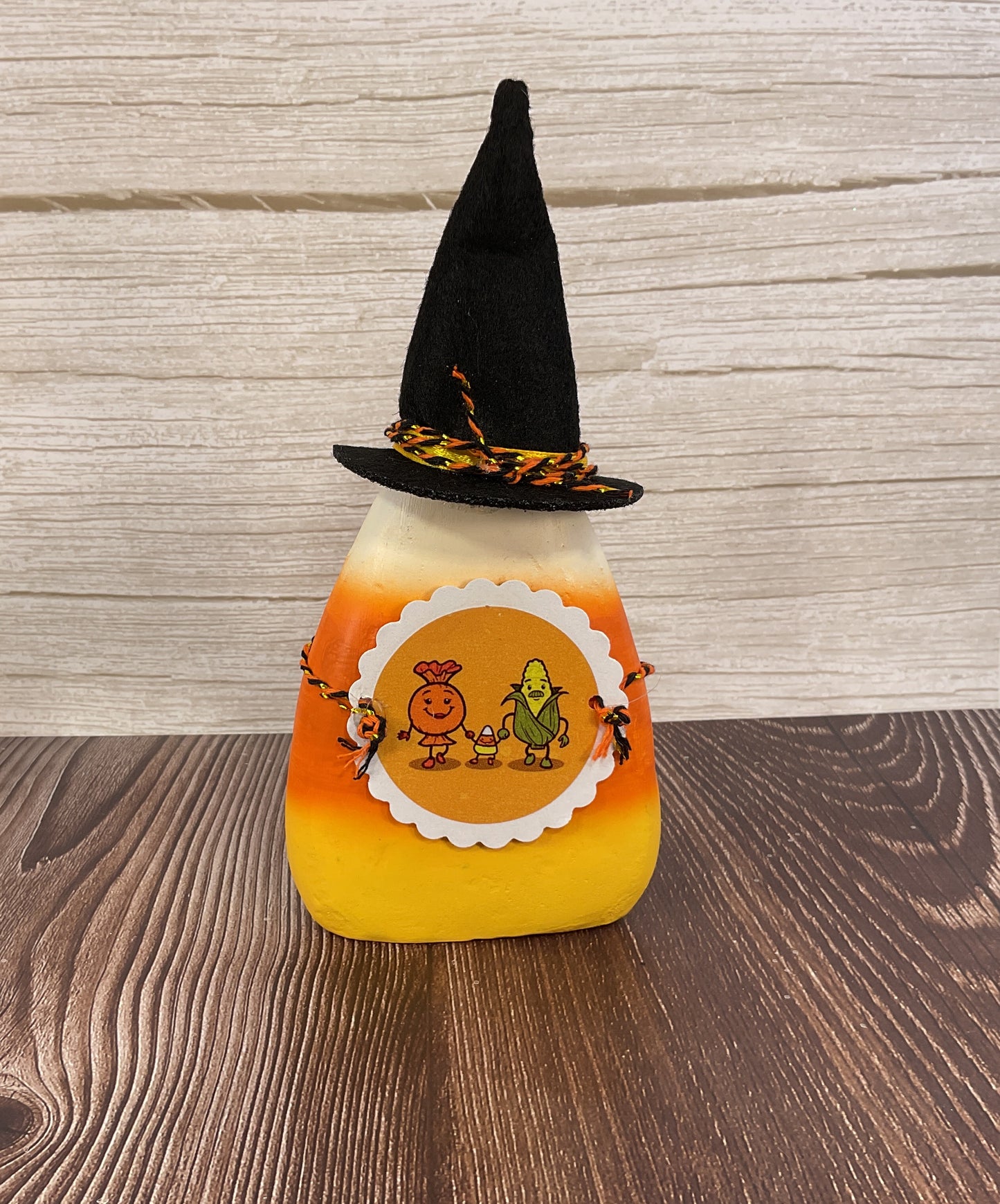 AGSD Halloween Decor - Snarky Candy + Corn = Candy Corn Paper Mache
