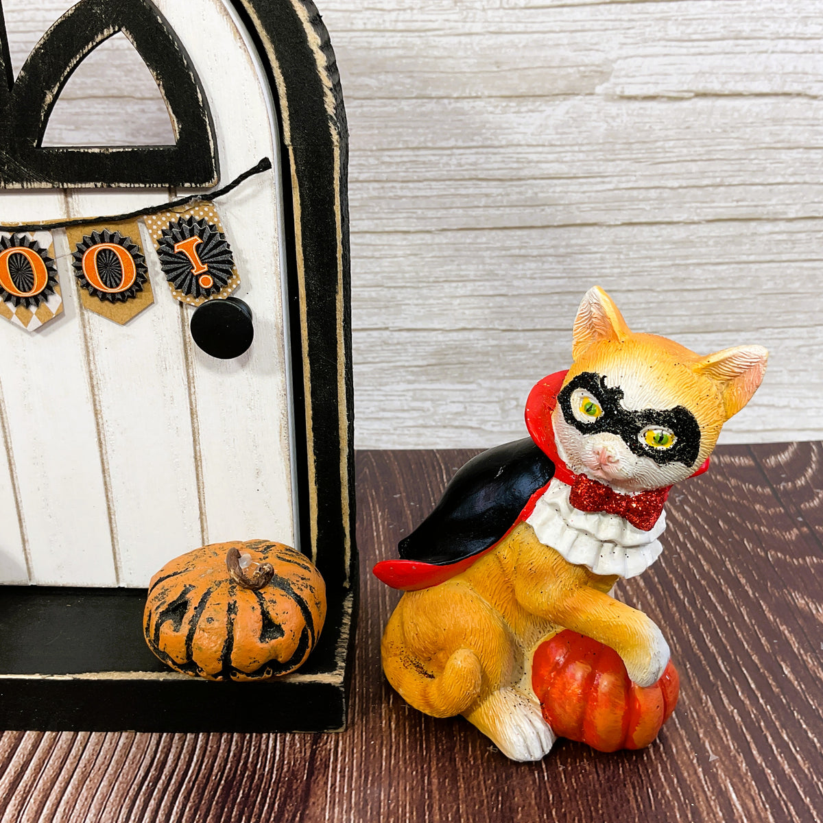AGSD Halloween Decor - Resin Dog Cat Resin Figurine & Fairy Garden Door