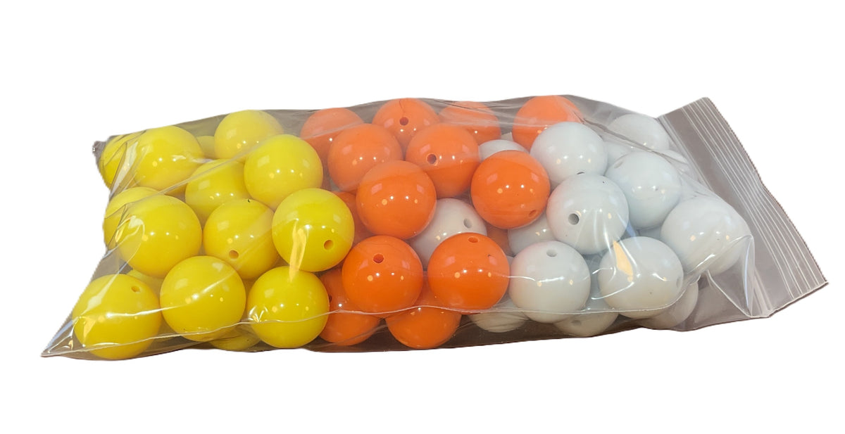 AGSD Craft Supply - Resin Orange White Yellow Candy Corn Beads Charms