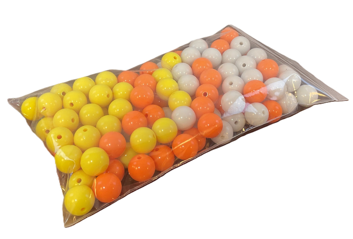 AGSD Craft Supply - Resin Orange White Yellow Candy Corn Beads Charms