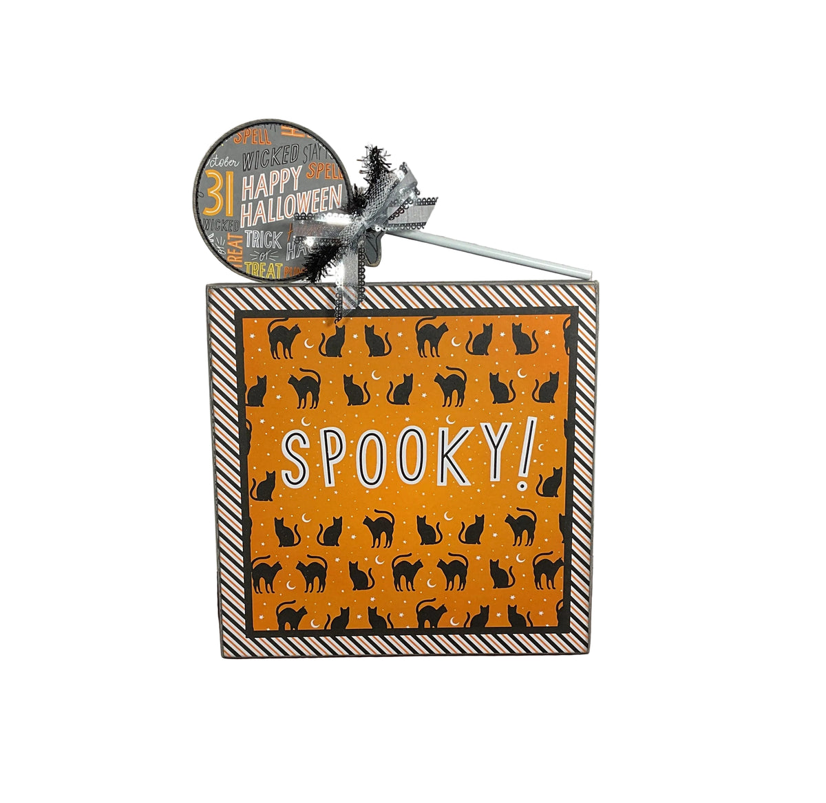 AGSD Halloween Decor - Box Sign & Large Lollipop Sucker