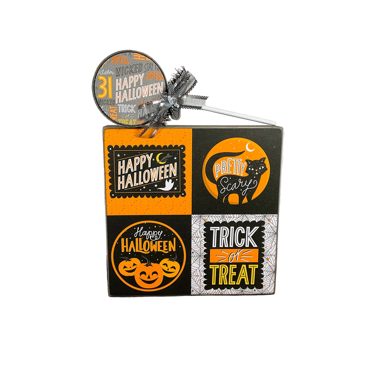 AGSD Halloween Decor - Box Sign & Large Lollipop Sucker