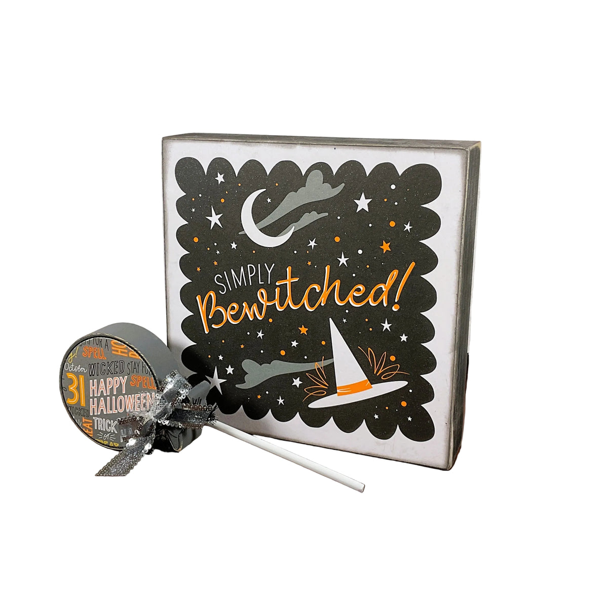 AGSD Halloween Decor - Box Sign & Large Lollipop Sucker