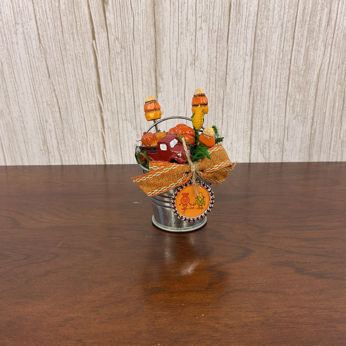 AGSD Halloween Fall Home Decor - Candy Corn Scarecrow Mini Mug Display