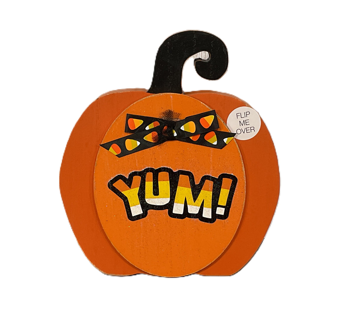 AGSD Halloween Decor - Large Chunky Wood Whimsy Pumpkins 3pc Set