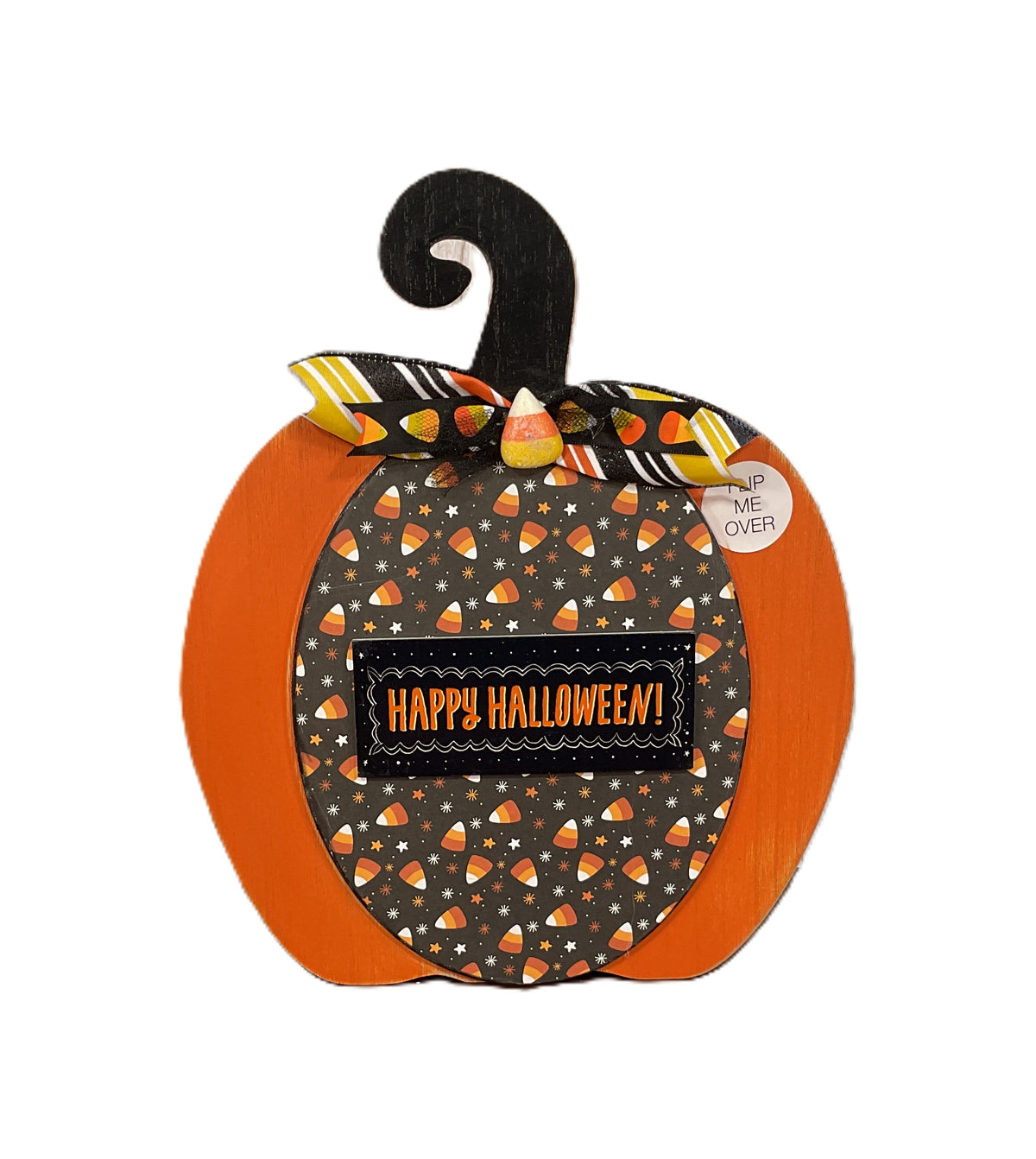 AGSD Halloween Decor - Large Chunky Wood Whimsy Pumpkins 3pc Set