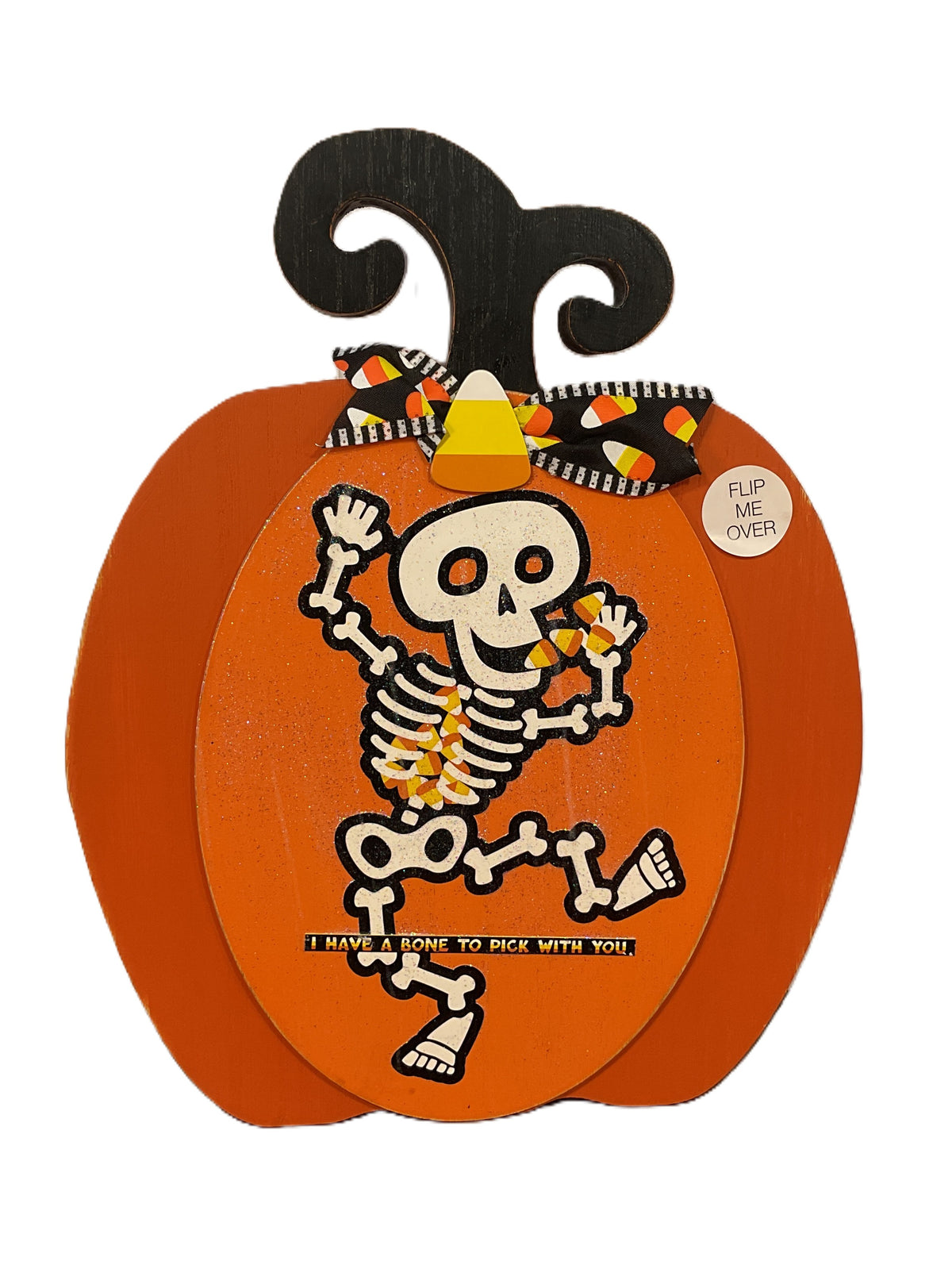 AGSD Halloween Decor - Large Chunky Wood Whimsy Pumpkins 3pc Set