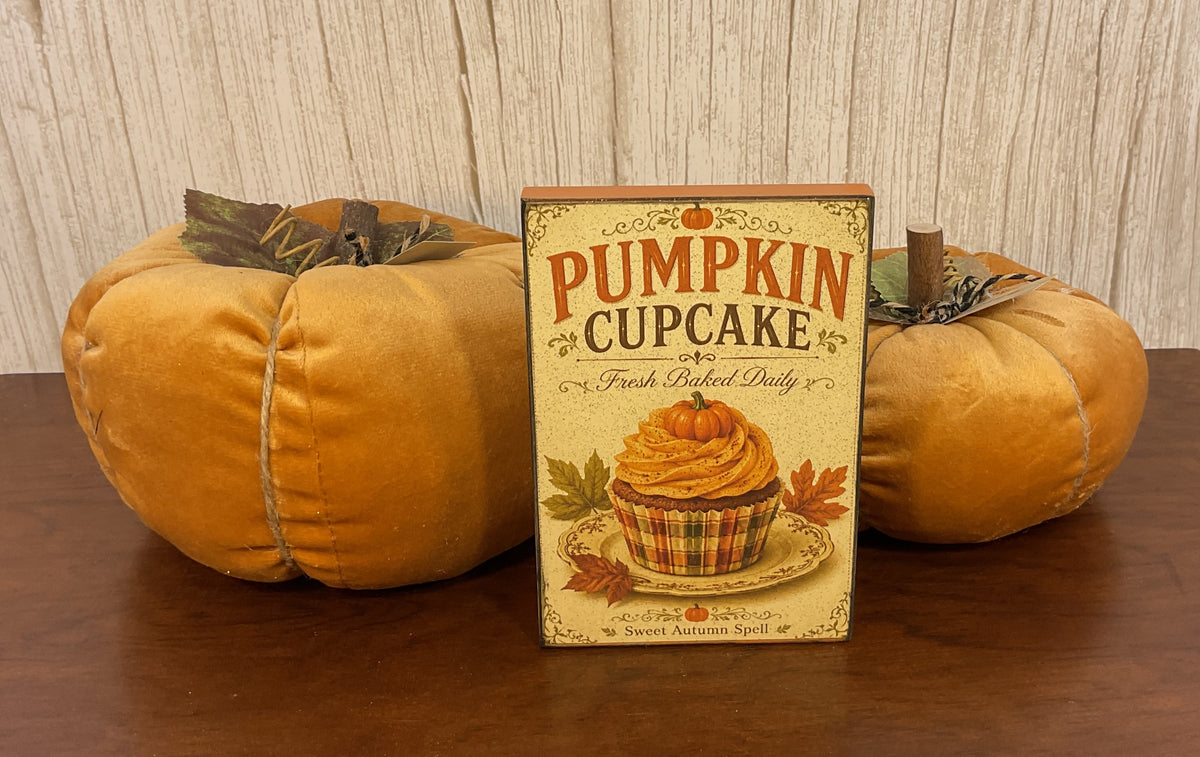 AGSD Fall Home Decor - Soft Orange Velvet  Spice Pumpkins Various Designs