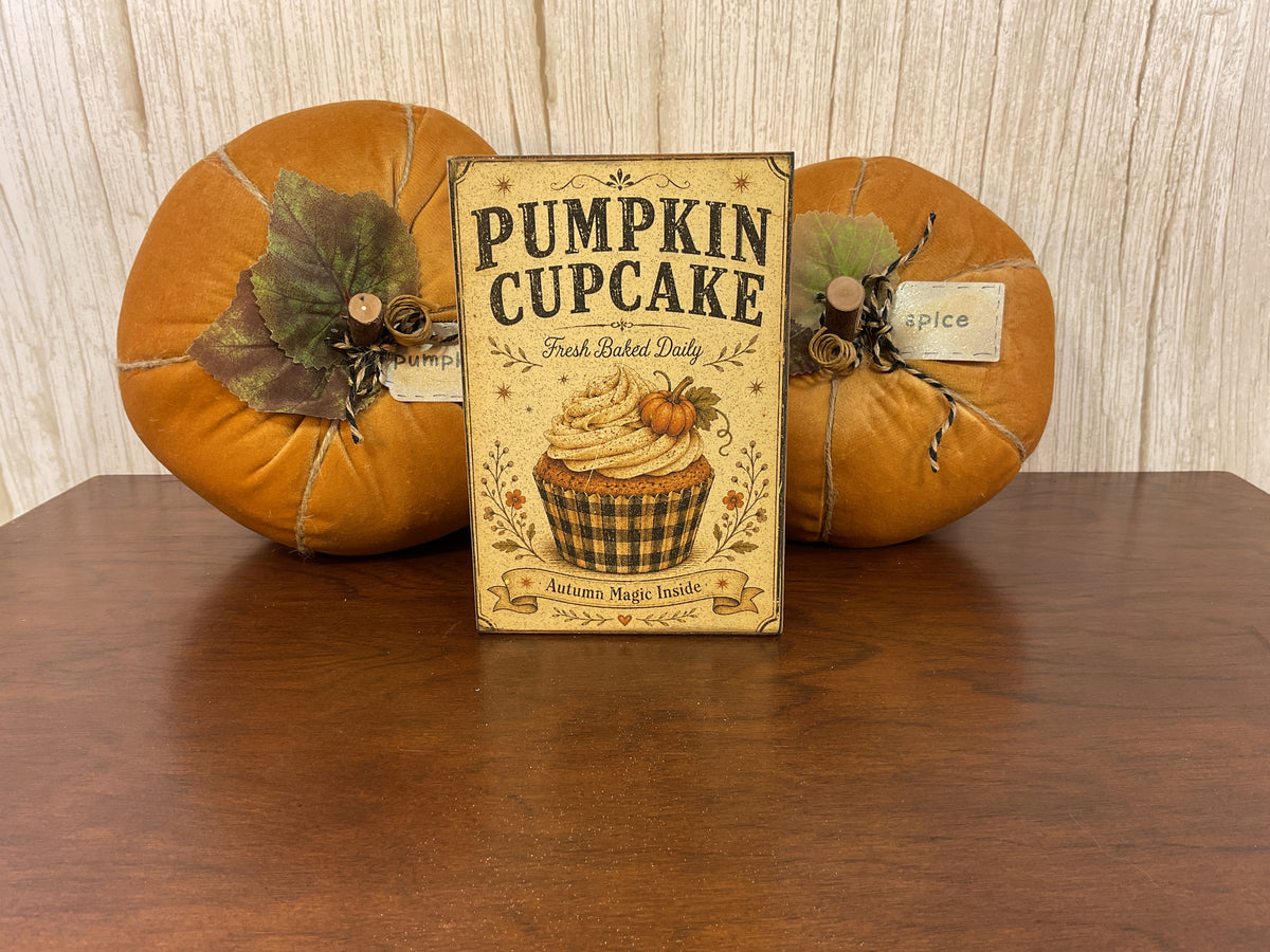 AGSD Fall Home Decor - Soft Orange Velvet  Spice Pumpkins Various Designs