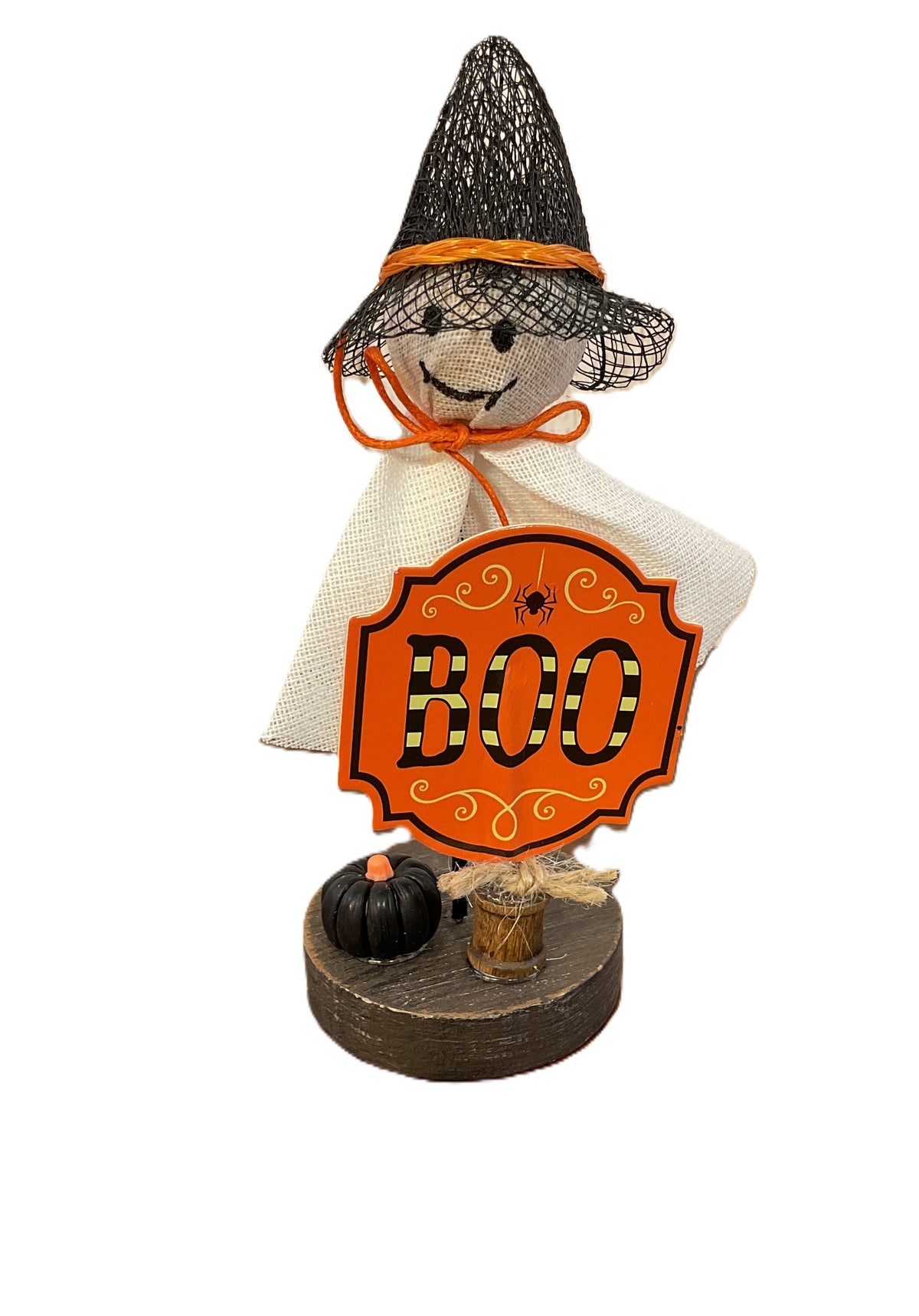 AGSD Halloween Decor - Small Fabric Boo Ghost Tier Tray Figurine