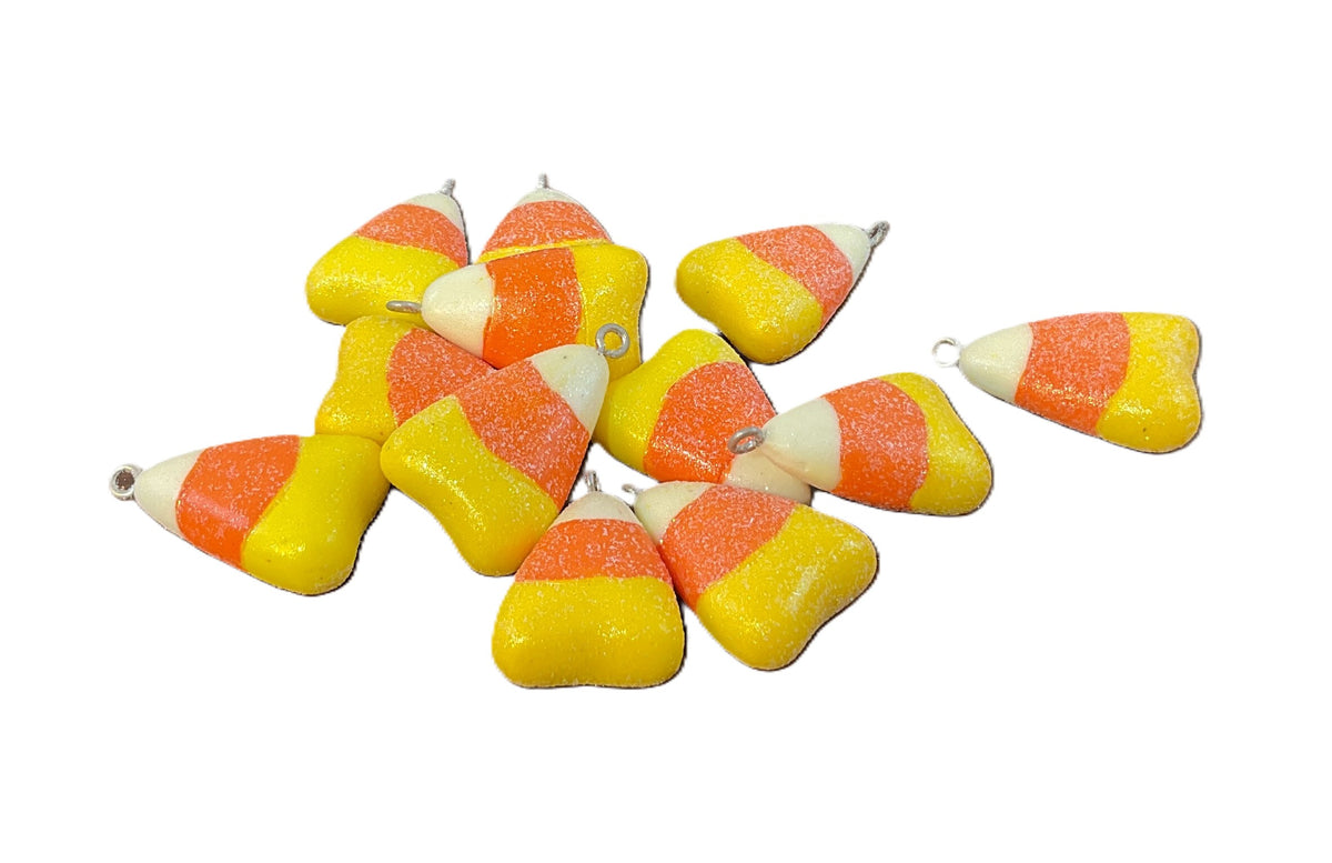 AGSD Craft Supply - Resin Orange White Yellow Candy Corn Beads Charms