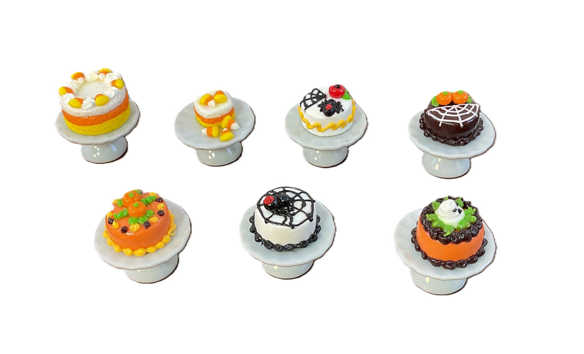 AGSD Halloween Craft Supply - Miniature Mini Doll House Cakes You Choose Design
