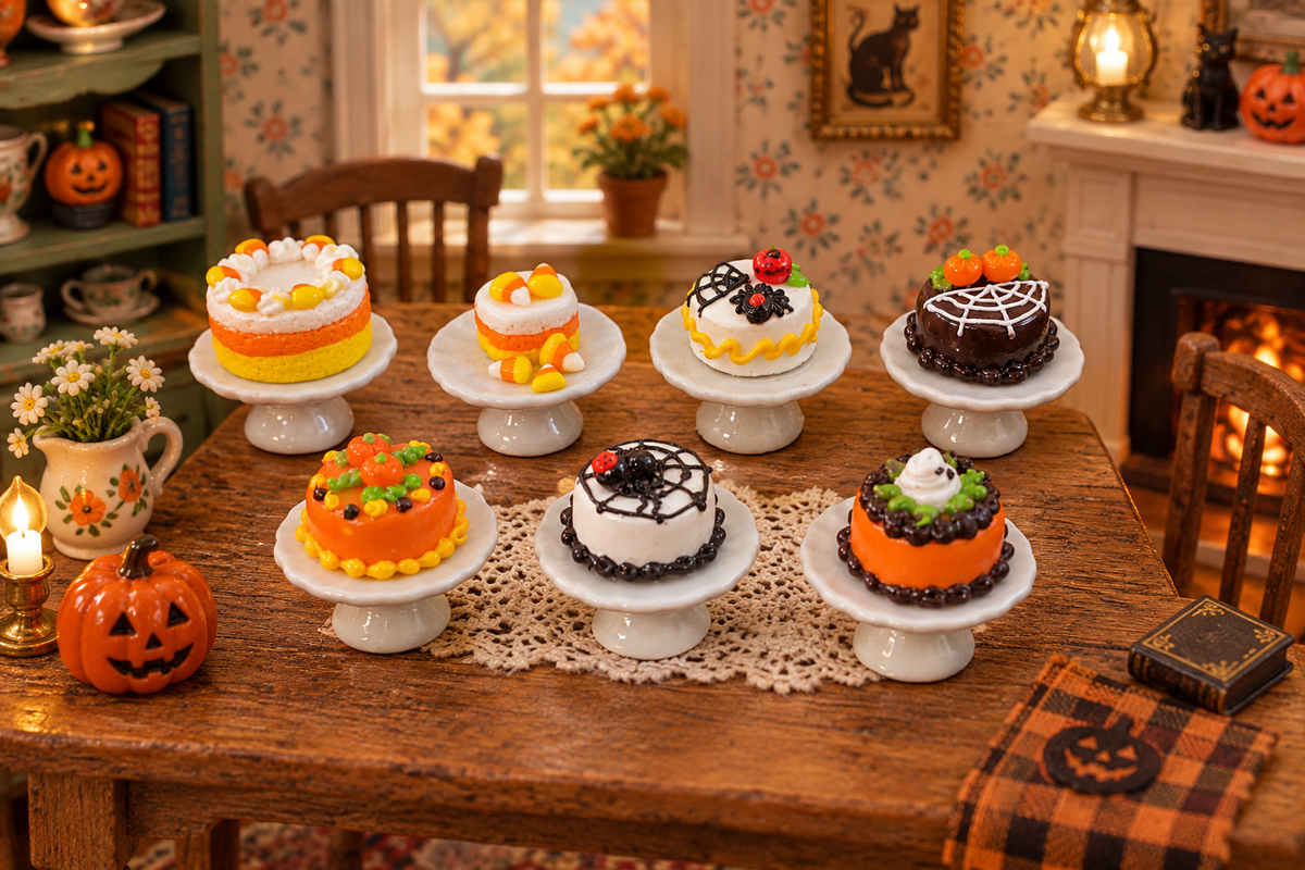 AGSD Halloween Craft Supply - Miniature Mini Doll House Cakes You Choose Design