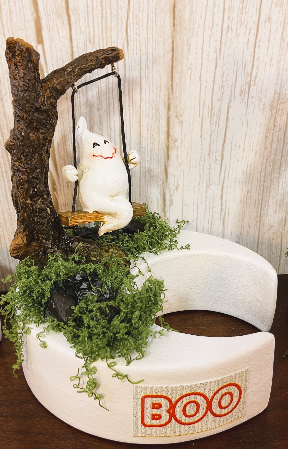 AGSD Halloween Decor - Resin Witch Ghost Monster LED Tealights Set