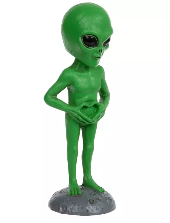 HL Home Decor - Green Alien Bobble Wobble Head Resin Figurine